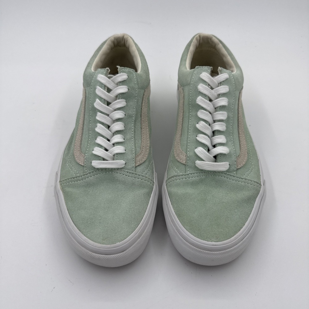 VANS Old Skool Mint Green Suede Sneakers Mens 9, Women's 10.5